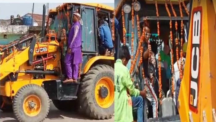 Barat on bulldozer