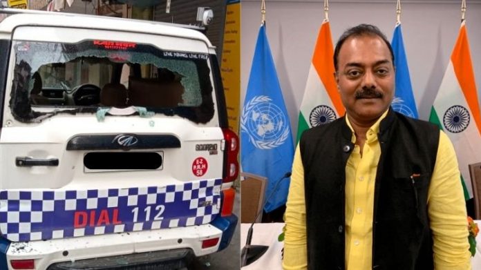 નવીન જિંદલના ઘરની બહાર હુમલો