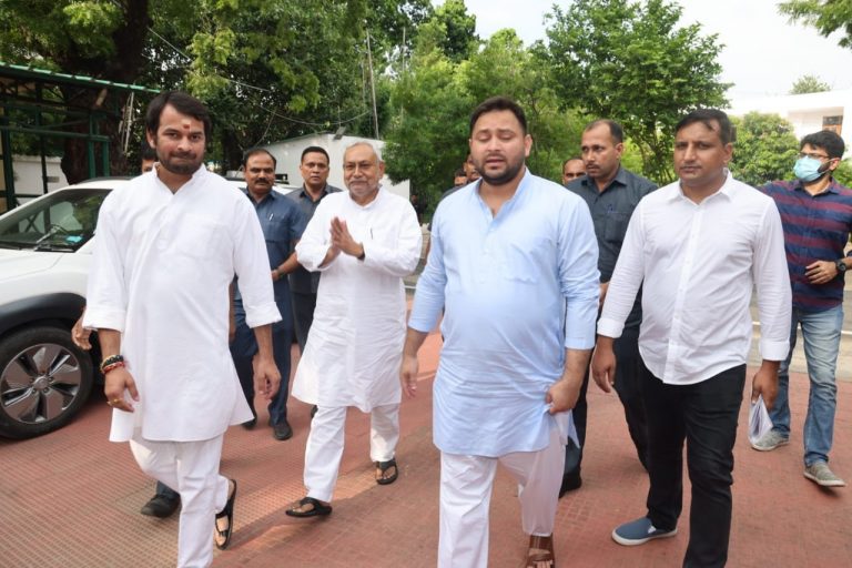 Nitish with Tejashwi