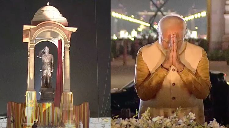 નેતાજીની પ્રતિમાનું અનાવરણ