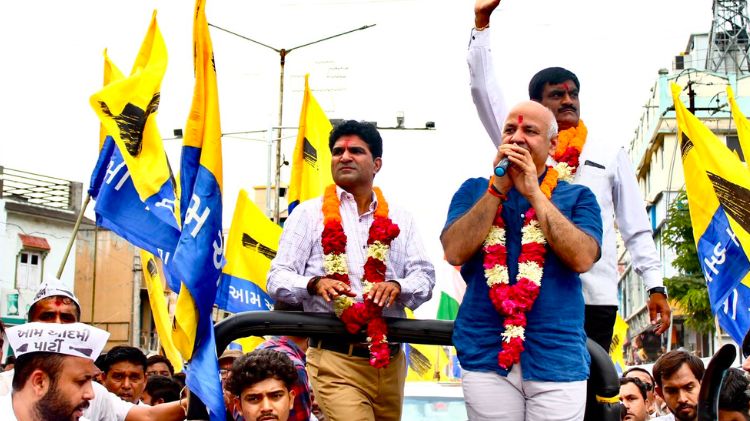 મનિષ સિસોદિયાની રેલીનો ફિયાસ્કો