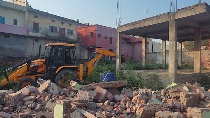 SP office bulldozed