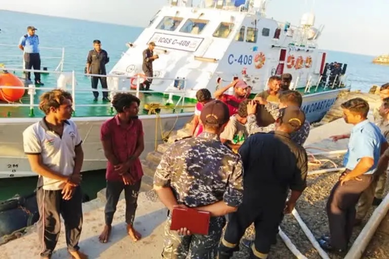 Indian fishermen saved