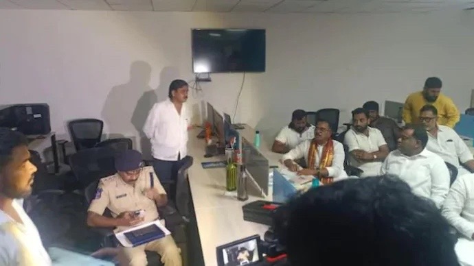 Congress leader's office raided in Hyderabad