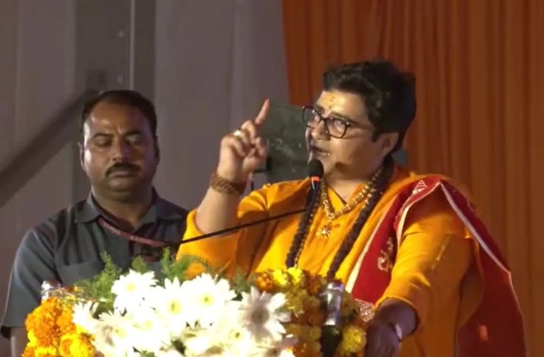 Sadhvi Pragya called upon the Hindus to protect themselves