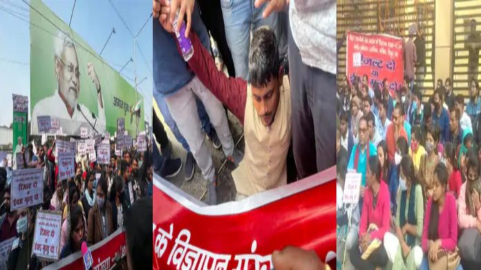 પટનામાં વિદ્યાર્થીઓ પોલીસે લાઠીચાર્જ