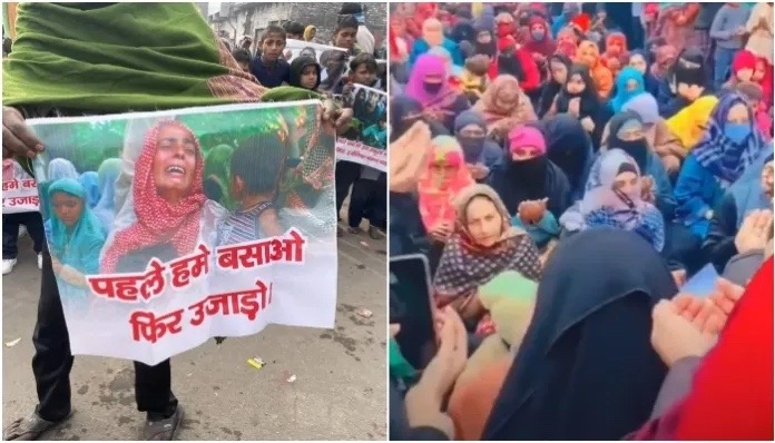 Shaheen Bag like protest in Haldwani