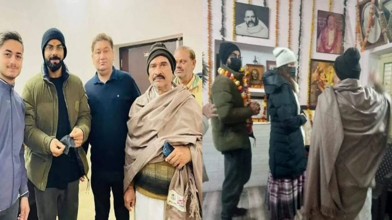 વિરાટ અનુષ્કા નીમકરૌલી આશ્રમમાં