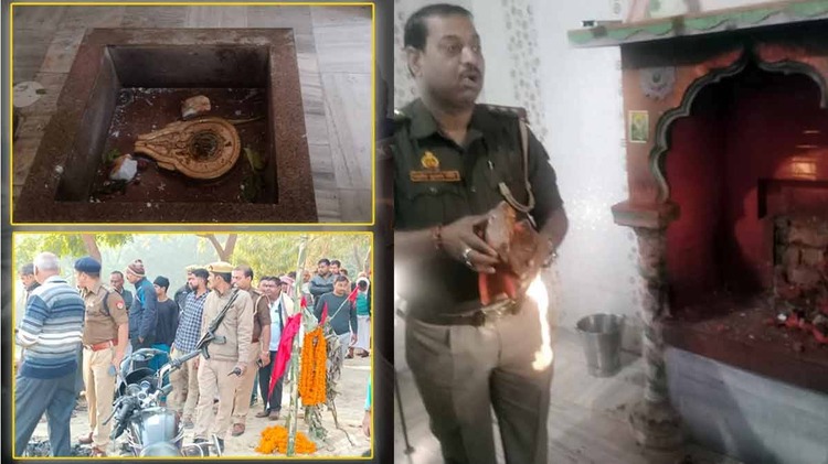 વારાણસીમાં મંદિર મૂર્તિઓ ખંડિત