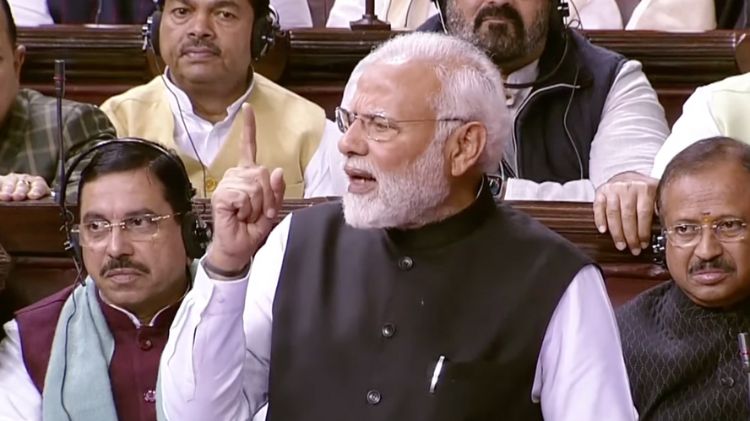 રાજ્યસભામાં નરેન્દ્ર મોદી