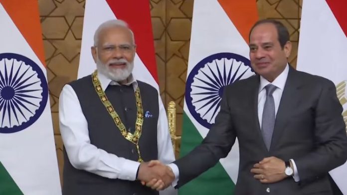 મોદીને ઇજિપ્તનું સર્વોચ્ચ સન્માન