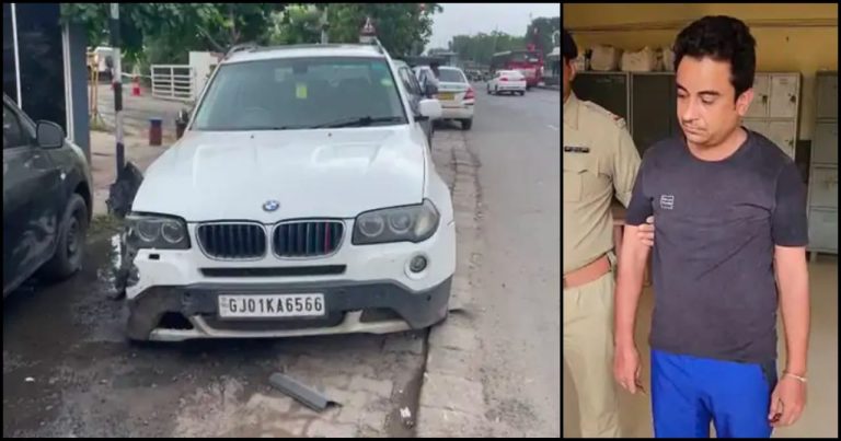 BMW ચાલક નબીરાએ નશામાં કર્યો અકસ્માત