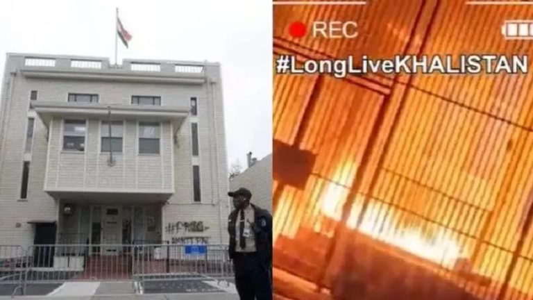 khalistani attack indian consulate in america