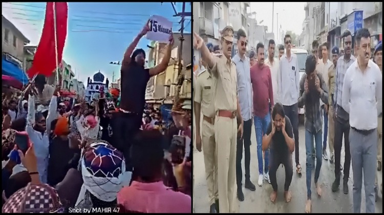 સુરેન્દ્રનગરમાં મોહરમના પોલીસે સરઘસ