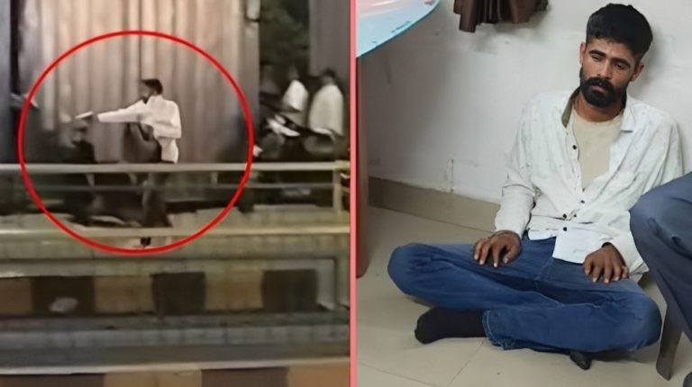 અમદાવાદના મણિનગર વિસ્તારમાં લૂંટના ઇરાદે આવેલા એક શખ્સે હવામાં કર્યું ફાયરિંગ.