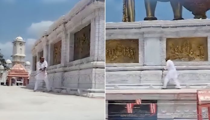 સાળંગપુર વિવાદ વચ્ચે મંદિરમાં જઈ ભીંતચિત્રો પર કાળોરંગ લગાવી તોડવાનો પ્રયાસ કરનાર હર્ષદ ગઢવી સહિત ત્રણ લોકો સામે ગુનો