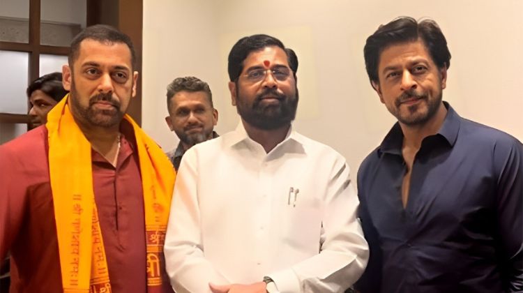 CM એકનાથ શિંદેના ઘરે સલમાન, શાહરુખ ગણપતિ પૂજન