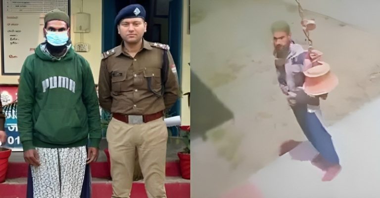 કાલી મંદિરમાં પેશાબ સદ્દામની