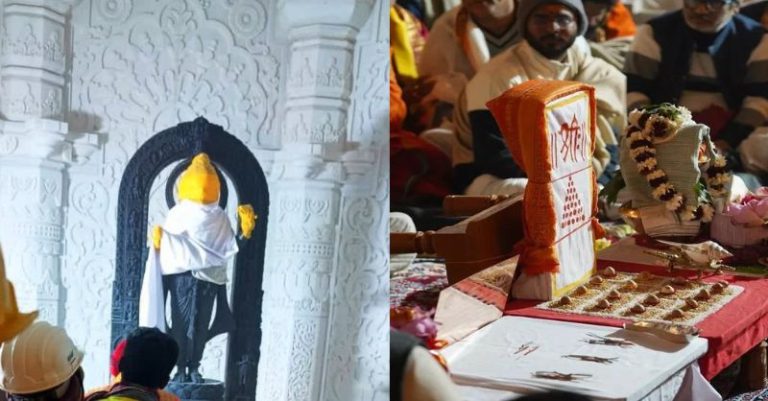પ્રાણપ્રતિષ્ઠા ચોથા દિવસે પૂજન