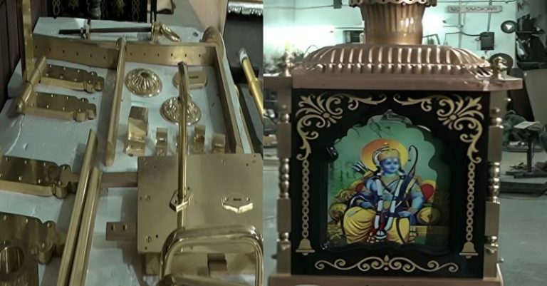 અમદાવાદના રામભકતે રામ મંદિર અયોધ્યાના ગર્ભગૃહ માટે તાળું 30 કિલો શુદ્ધ પિત્તળ