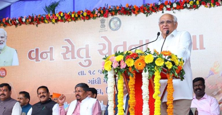 'વન સેતુ ચેતના યાત્રા'નો ભૂપેન્દ્ર પટેલ સીઆર પાટીલ