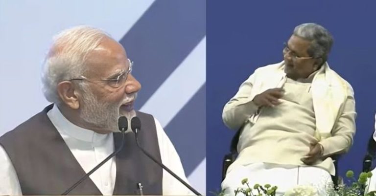કર્ણાટકના CM સિદ્ધારમૈયાની સામે મોદી-મોદી નારા PM મોદીએ કટાક્ષ