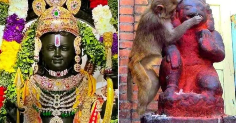 અયોધ્યા રામ મંદિરમાં હનુમાનજી પ્રભુ શ્રીરામલલા