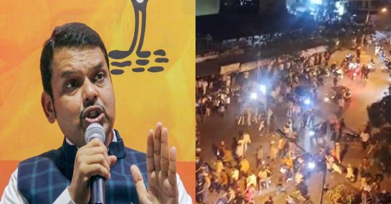 હિંદુ શોભાયાત્રા હુમલો ફડણવીસે