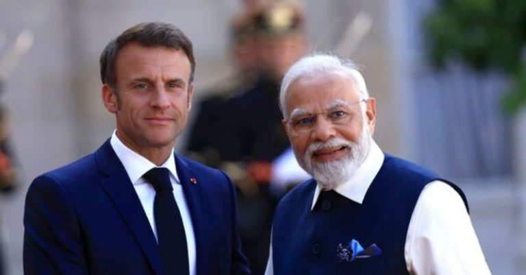 ફ્રાંસના રાષ્ટ્રપતિ મોદી