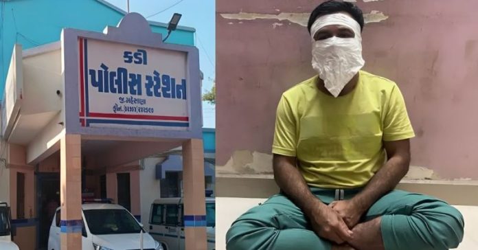 કડી પોલીસ હનીફ જાડી ધરપકડ હિંદુ યુવતી છેડતી