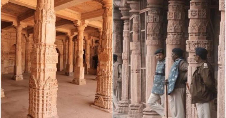 ભોજશાળામાં ASI સરવે પાષાણ અવશેષો