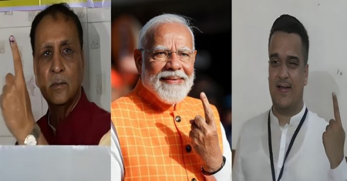 ગુજરાતમાં લોકસભા મતદાન મોદીએ સંઘવી પાટીલ