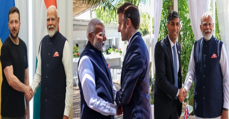 મંચ G7 શિખર સંમેલનનો, ધરતી ઇટલીની… પણ છવાયું ભારત: PM મોદીએ બ્રિટેનના પીએમ, ફ્રાંસ તેમજ યુક્રેનના રાષ્ટ્રપતિ સાથે કરી મુલાકાત, થઇ દ્વિપક્ષીય ચર્ચા