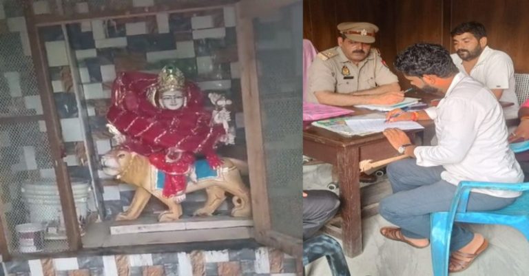 બુરખો મંદિરમાં માંસ
