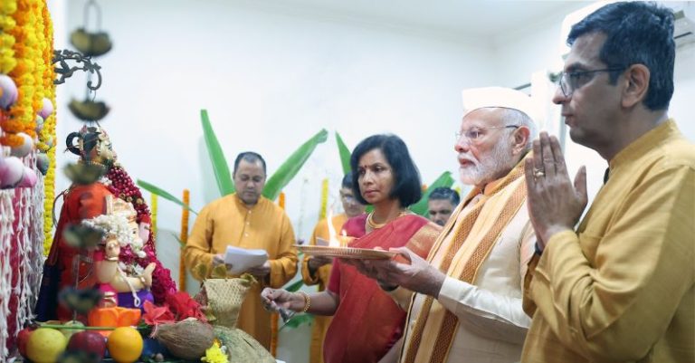 મોદી CJI ગણેશજી પૂજા