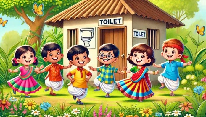 મોદી સ્વચ્છ ભારત શિશુઓ