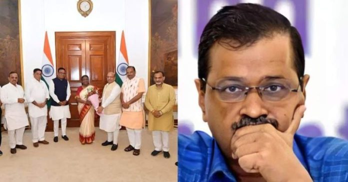 દિલ્હી ભાજપ કેજરીવાલ રાષ્ટ્રપતિને પત્ર સરકાર બરતરફ