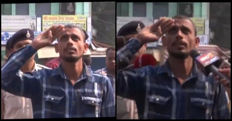 ફૈઝાને રાષ્ટ્રધ્વજને સલામી