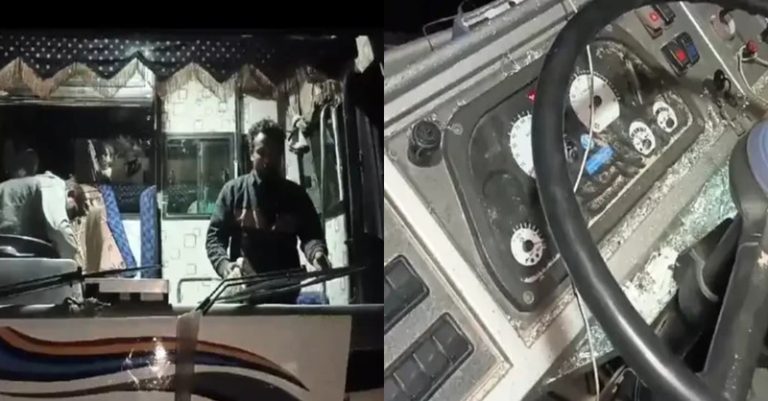 અંબાજી બસો પથ્થમારો