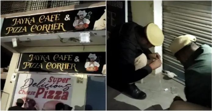 પીઝા કાફેના પ્રાઈવેટ બોક્સમાં