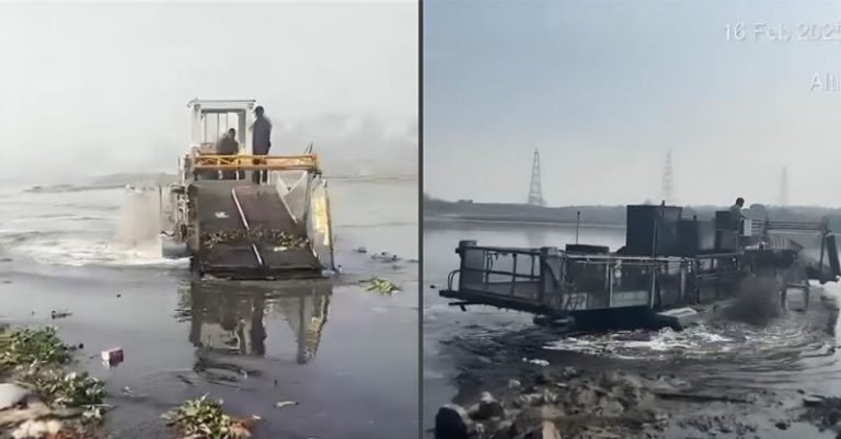 દિલ્હીમાં યમુના સફાઈનું કામ શરૂ