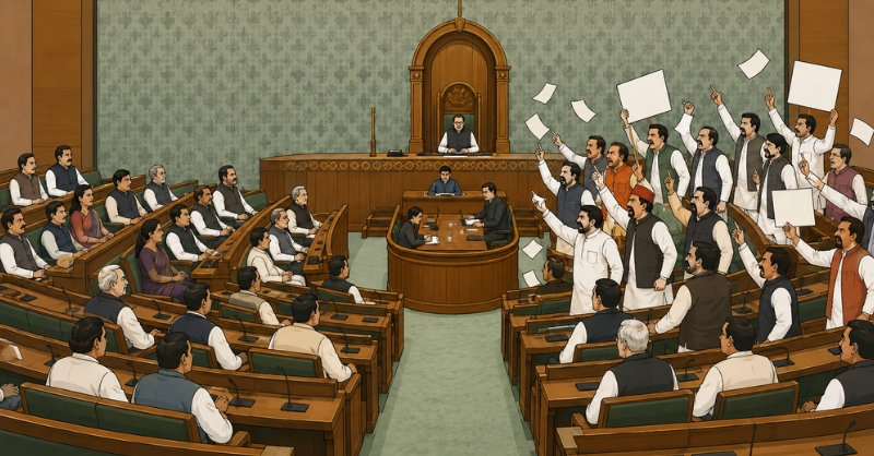 સંસદને સર્કસ બનાવતો વિપક્ષ, સહિષ્ણુતા દાખવતી સરકાર